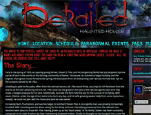 Tablet Screenshot of derailedhauntedhouse.com